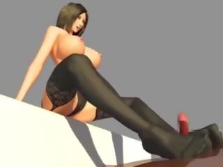 3D Woman with Big Tits Gives Foot Rub and Fucks: xxx movie af