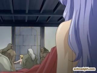 Shemale Anime Fucked A Busty Hentai In Front Of Monsters