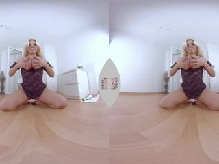 Virtual ngaronda - big titted blondie rides dildo in front of you