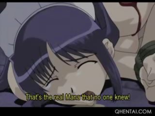 Bị ràng buộc lên hentai người giúp việc được lớn sáp dripped trên cô ấy ass