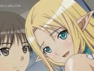 Blonde Anime Fairy On Heels Blows And Fucks Hard prick