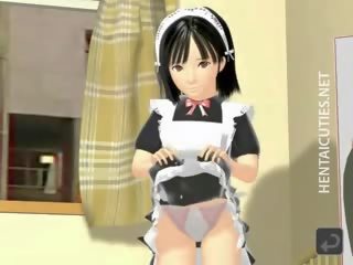 3D Anime Maid Licking A Hard manhood