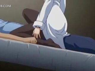 Provocative anime daughter sürmek loaded member in her bed