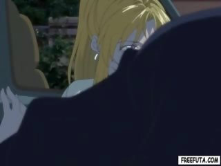 Blonde Hentai Shemale Gets A Deep Blowjob