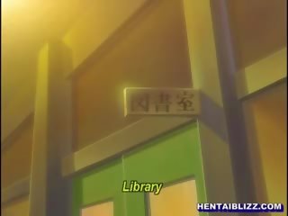 Roped hentai ponia sunkus poking į as biblioteka kambarys