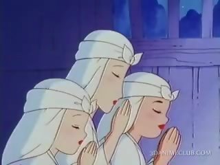 Naked Anime Nun Having adult clip For The First Time