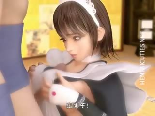 Busty 3D Hentai Maid Squirt Milk