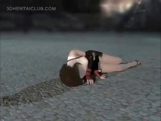 Anime young mistress turning into xxx clip slave and fucked by monsters