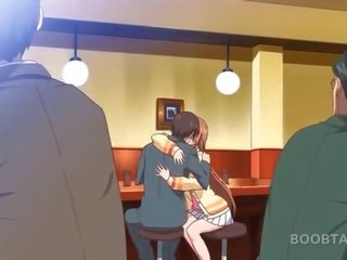 Flokëkuqe anime shkollë kukulla seducing të saj joshës mësues