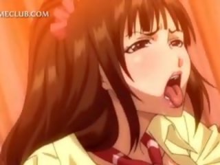 Tatlong-dimensiyonal anime magkasintahan makakakuha ng puke fucked bista mula sa ilalim ng palda sa kama