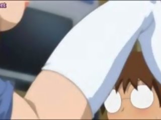 Delightful anime tilki showing her jugs