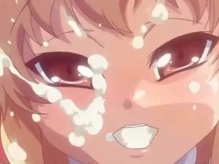Teen anime mademoiselle gives blowjob