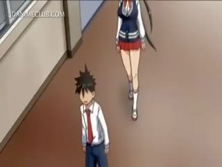 Hentai School deity Cunt Teased With A Lick Upskirt