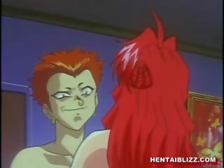 Redhead hentai bondaged at sensational poked