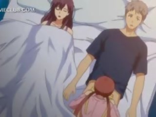 Teenager 3d anime dame kampf über ein groß pecker
