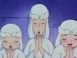 Naked hentai nun having x rated video for the first time