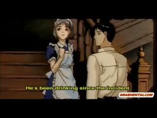 Shërbyese anime i kapuri dhe shpim nga bishë