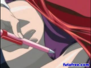 Redhead Hentai femme fatale In Gangbang Action